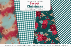 Sweet Christmas Seamless Pattern, christmas digital paper Product Image 1