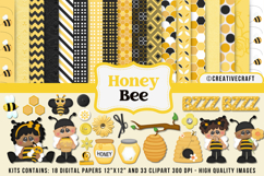 Honeybee png Clipart, honey bee graphic, forest illustration Product Image 3