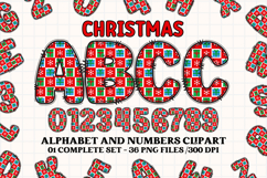 Christmas Alphabet png clipart, christmas letters doodle Product Image 1