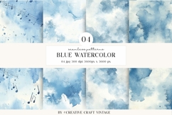 Blue Watercolor Seamless Pattern, digital papers, watercolor Product Image 1