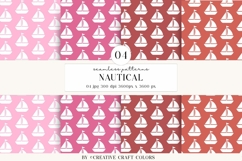 Nautical Seamless Patterns, Digital Papers, Scrapbook Design Product Image 1