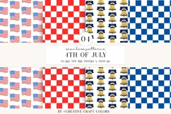 4th of July Seamless Patterns, independence day illustration Product Image 1