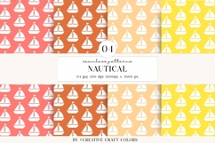 Nautical Seamless Patterns, Digital Papers, Scrapbook Design Product Image 1