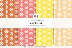 Nautical Seamless Patterns, Digital Papers, Scrapbook Design Product Image 1