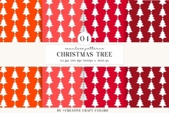 Christmas Tree Seamless Patterns PNG, digital paper Product Image 1