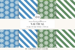 Nautical Seamless Patterns, Digital Papers, Scrapbook Design Product Image 1