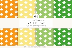 Maple Leaf Seamless Patterns, colors digital paper Product Image 1