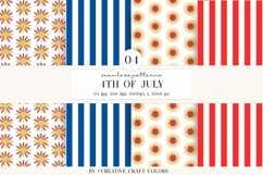 4th of July Seamless Patterns, independence day illustration Product Image 1