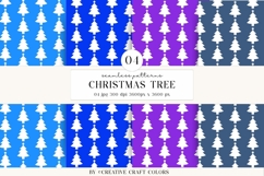 Christmas Tree Seamless Patterns PNG, digital paper Product Image 1