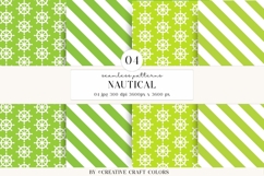 Nautical Seamless Patterns, Digital Papers, Scrapbook Design Product Image 1