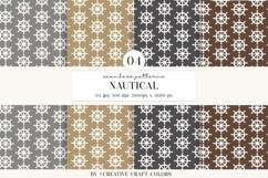 Nautical Seamless Patterns, Digital Papers, Scrapbook Design Product Image 1