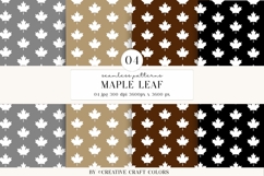 Maple Leaf Seamless Patterns, colors digital paper Product Image 1