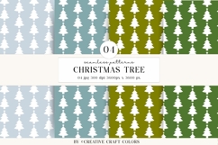 Christmas Tree Seamless Patterns PNG, digital paper Product Image 1
