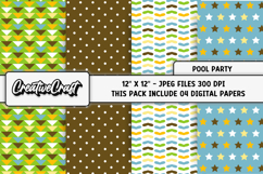 Precious Boy Digital Papers, baby bear scrapbooking designs Product Image 1