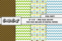 Precious Boy Digital Papers, baby bear scrapbooking designs Product Image 1