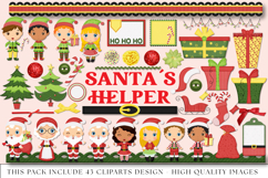 Christmas Digital Paper and Clipart png, illustration Product Image 3