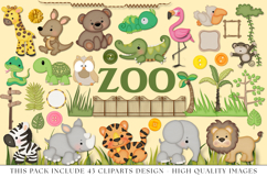 Safari Animal Clip Art, zoo graphics, jungle illustrations Product Image 2
