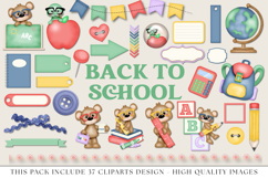 Back to School Clip Arts, school supplies, school graphics Product Image 1