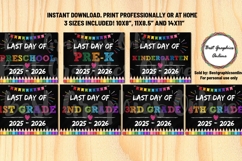 Last day of school chalkboard signs in 3 Sizes All grades Product Image 2