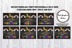 Unicorn last day of school chalkboard signs in 3 Sizes Product Image 2