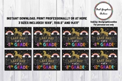 Unicorn last day of school chalkboard signs in 3 Sizes Product Image 3