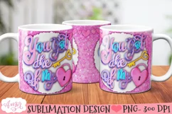 Valentine's day Mug Wrap PNG for Sublimation 11oz and 15oz Product Image 3