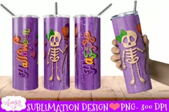 Happy Halloween tumbler wrap PNG for sublimation Product Image 3