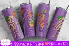 Happy Halloween tumbler wrap PNG for sublimation Product Image 2