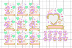 Tea party numbers 3D SVG Product Image 2