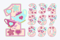 Tea Numbers 3D SVG Product Image 2