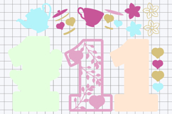 Tea Numbers 3D SVG Product Image 3