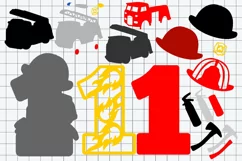 Firetruck Party 3D SVG Numbers | Firetruck birthday SVG Product Image 3