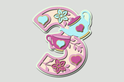 Tea Numbers 3D SVG Product Image 4