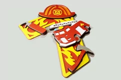Firetruck Party 3D SVG Numbers | Firetruck birthday SVG Product Image 4
