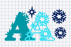 Alphabet 3D SVG Snowflake Product Image 3