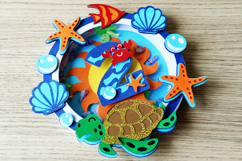 Shaker cake topper SVG Turtle Summer Product Image 4