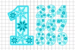 frozen Party 3D SVG Numbers | snow birthday SVG Product Image 2