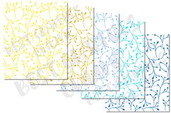 Rainbow Leaves Digital Papers, Leaves Background Paper Pack Product Image 5