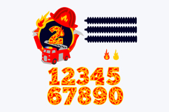 Cake Topper SVG Firetruck Product Image 2