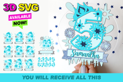Frozen Topper numbers 3D SVG Product Image 1