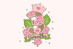 Roses Topper numbers 3D SVG Product Image 4