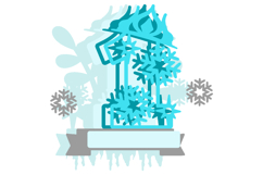 Frozen Topper numbers 3D SVG Product Image 3