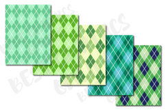 30 Argyle Digital Papers, Rainbow Argyle Backgrounds Paper Product Image 3