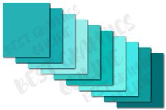 Turquoise Digital Papers Background, Aqua Turquoise Pattern Product Image 3