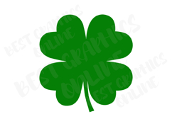 Four Leaf Clover Clipart SVG PNG EPS St Patrick's Day Product Image 2