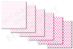 18 Pink Polka Dots Digital Papers Pink Dots Background Paper Product Image 2