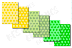 34 Rainbow Polka Dots Digital Papers Dots Background Paper Product Image 5