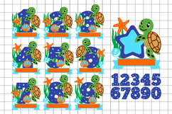 Turtle Topper numbers 3D SVG Product Image 2