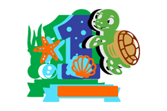 Turtle Topper numbers 3D SVG Product Image 3