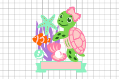 Cute Turtle cake topper 3D SVG Product Image 2